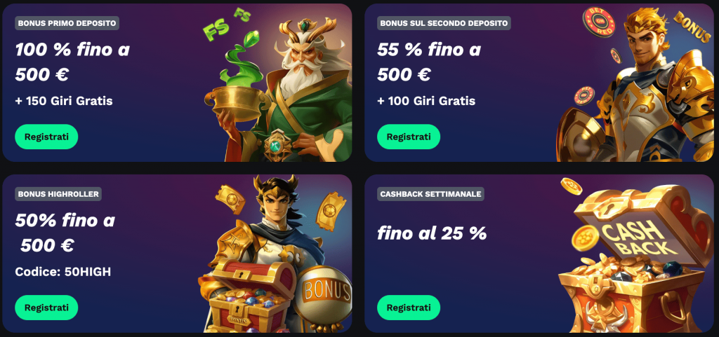 Promozioni e Bonus per Giocare Gratis BetOnRed Casino